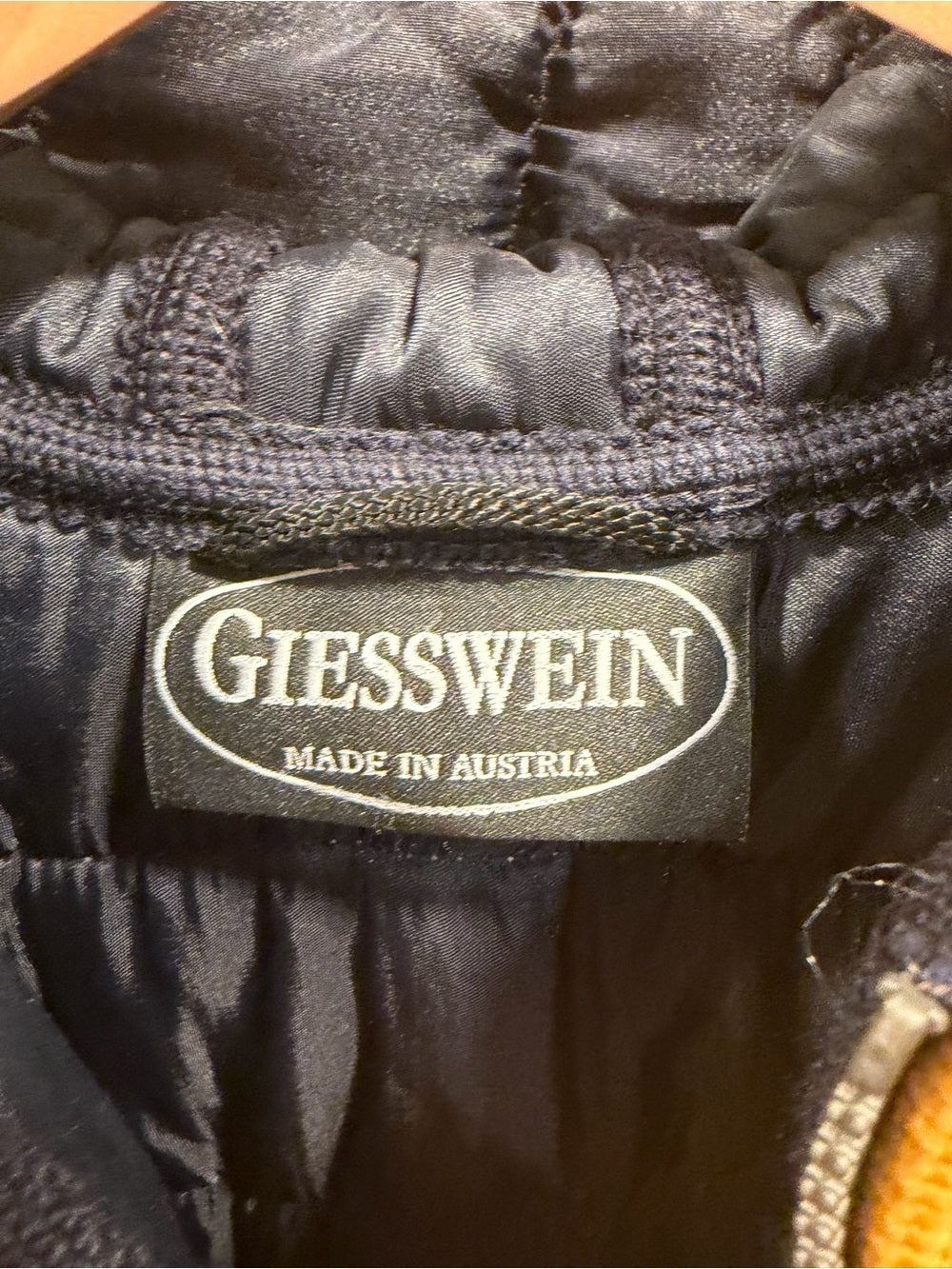 Giesswein Austria Wool Hooded Coat 16 Mustard Yellow Quilted