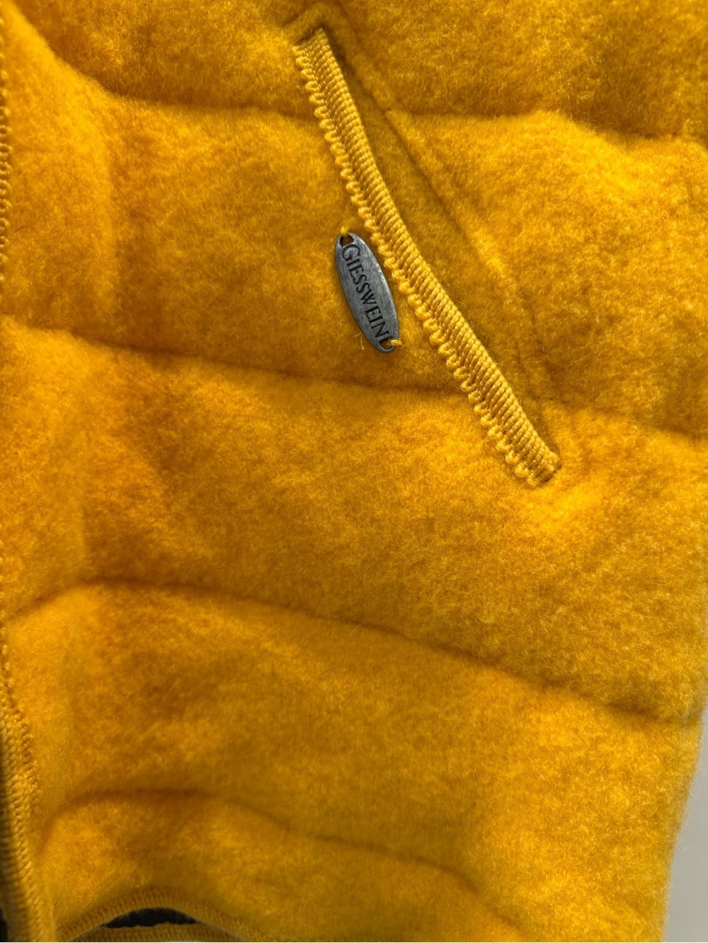 Giesswein Austria Wool Hooded Coat 16 Mustard Yellow Quilted