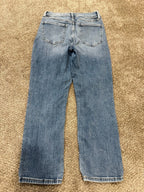 GT-0146 — Eunina High Rise Straight Leg Distressed Jeans 7/28 Light Wash