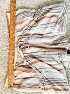 GT-0177 Free People Striped Textured Pull-On Shorts M Washed Blue NWT Detached