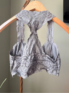 0026-Free People Intimately Lace Racerback Bralette Gray XS