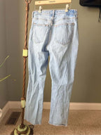 GT-0018 Abercrombie Curve Love Vintage Straight Jeans High Rise Distressed