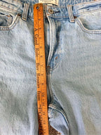 GT-0018 Abercrombie Curve Love Vintage Straight Jeans High Rise Distressed
