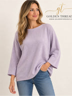 GT-0150 J.Crew Collection Italian Cashmere Sweater M Lavender Oversized