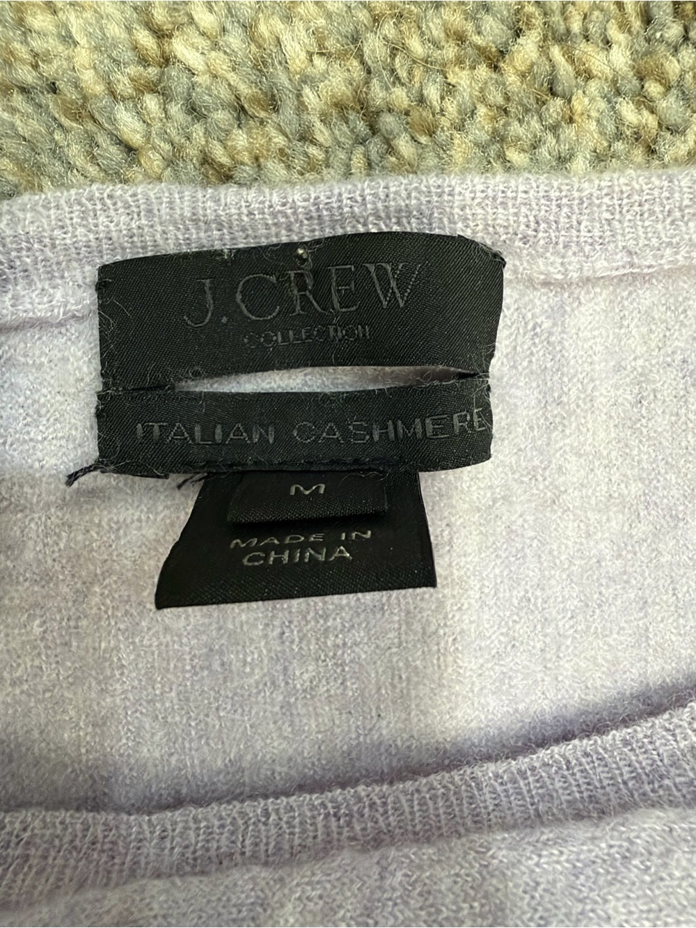 GT-0150 J.Crew Collection Italian Cashmere Sweater M Lavender Oversized