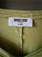 GT-0185 Double Zero Chartreuse Green V-Neck Relaxed Slub Knit Tee Size Small