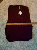 0032-Free People Sheer Ribbed Tank Top Cherry Mocha Size Small NWT