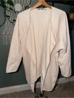 GT-0055 Athleta Open-Front Cream Women's Coatigan - Lightweight Cozy Layer