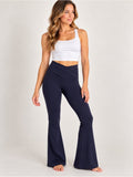 GT-0056 Offline by Aerie Real Me Crossover Flare Leggings Navy Blue Small