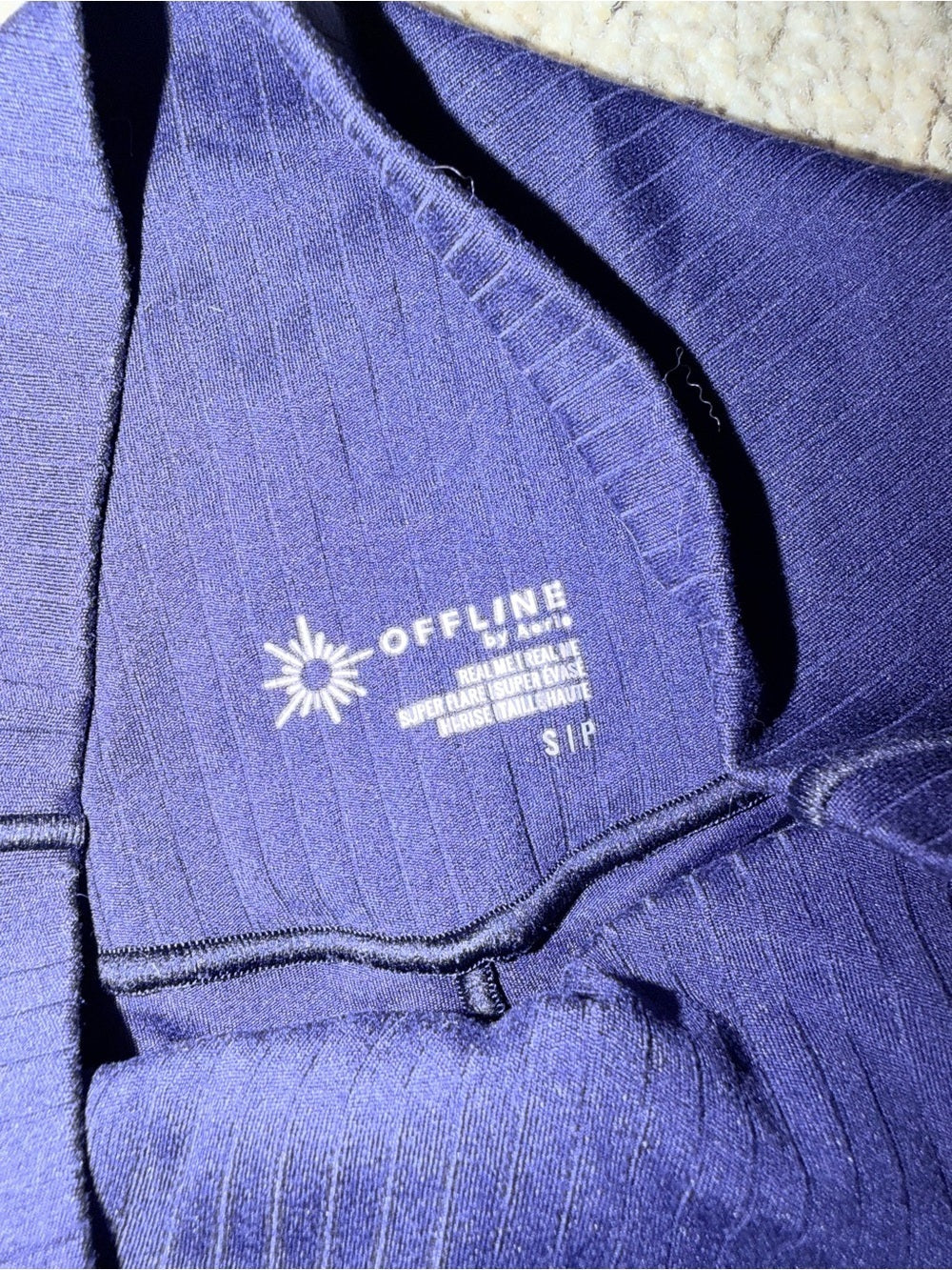GT-0056 Offline by Aerie Real Me Crossover Flare Leggings Navy Blue Small