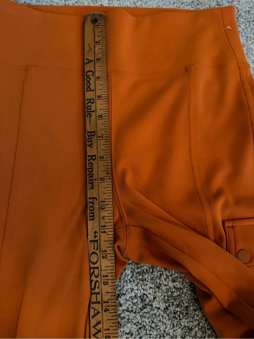 GT-0061 Athleta Delancey Straight Cargo Pant Orange Size 8