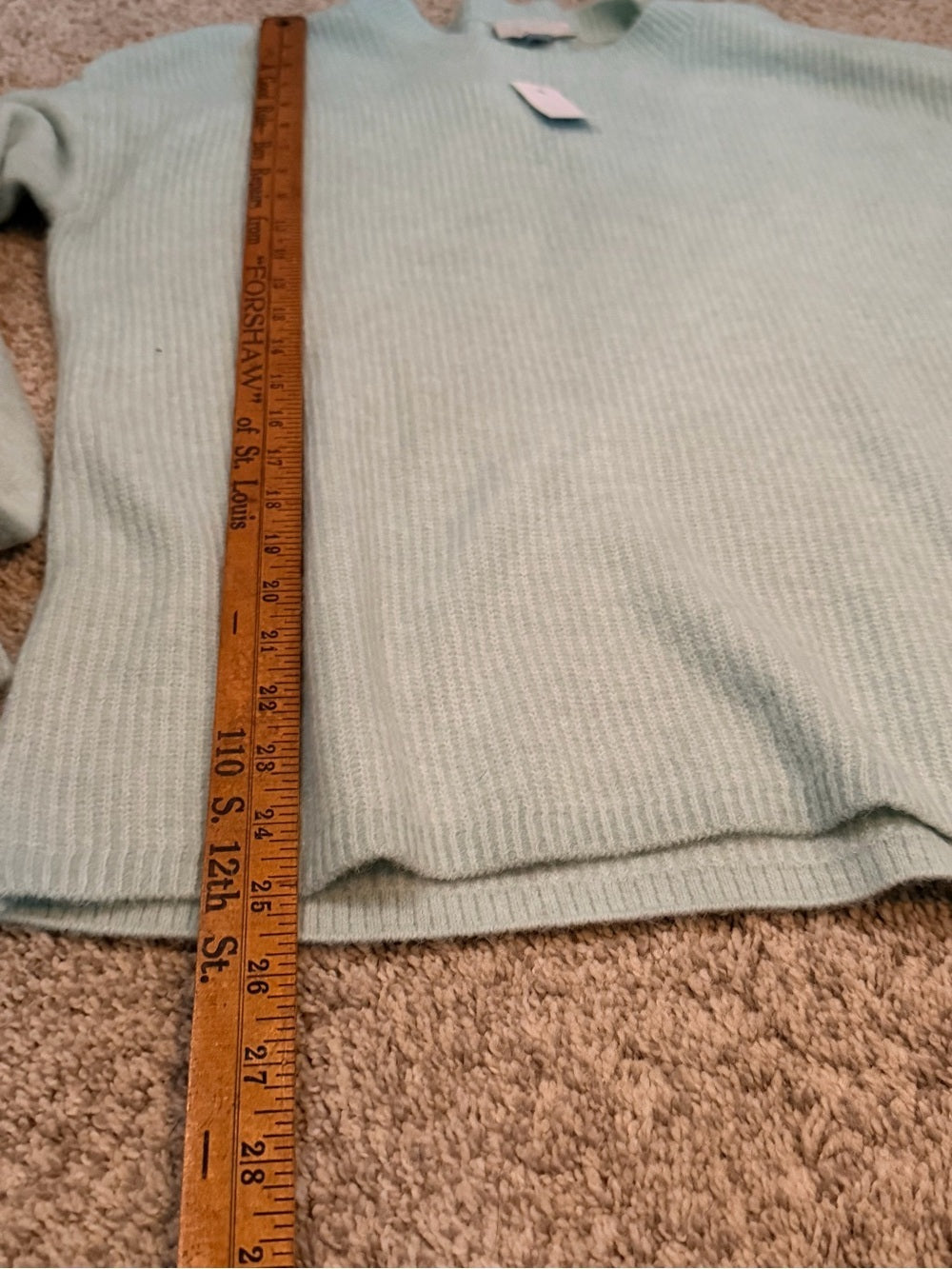 GT-0065 LOFT Outlet Soft Mint Green Crewneck Sweater Size L NWT