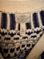 St. John’s Bay Fair Isle Belted Cardigan Sweater NWT Size L