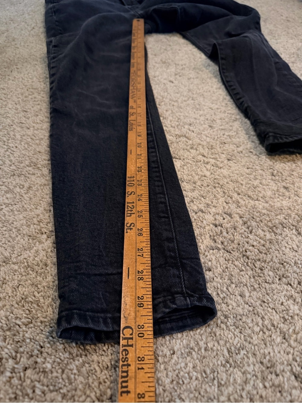GT-0068 Old Navy O.G. Straight High-Rise Black Jeans Size 12 Tall