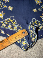 GT-0069 The Clothing Company Embroidered Navy High-Waisted Shorts Size S
