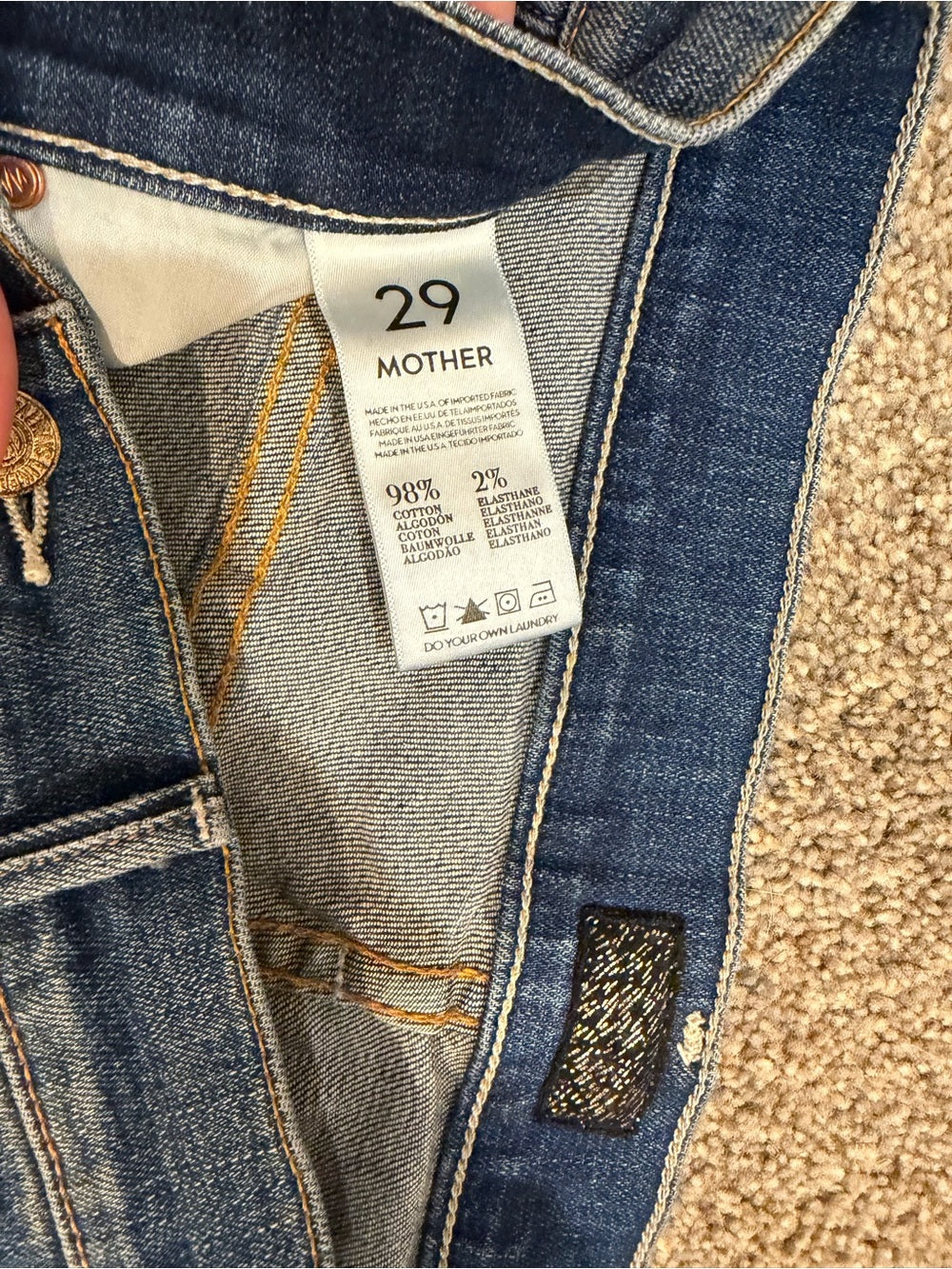 GT-0229 MOTHER Insider Crop Step Fray Jeans 29 Not Rough Enough