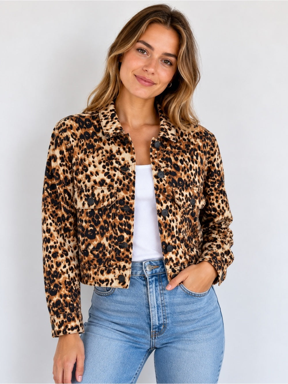 GT-0041 | LuLaRoe Leopard Print Utility Jacket – XS