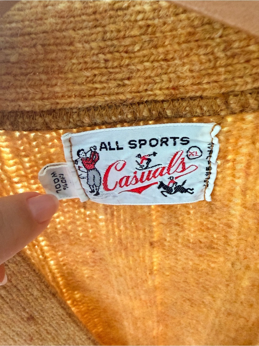 GT-0042 | Vintage All Sports Casuals Mustard Wool Sweater Vest