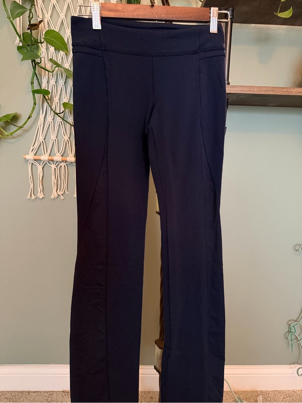 GT-0058 Lululemon Groove High Rise Flare Yoga Pants Navy Blue Size 4