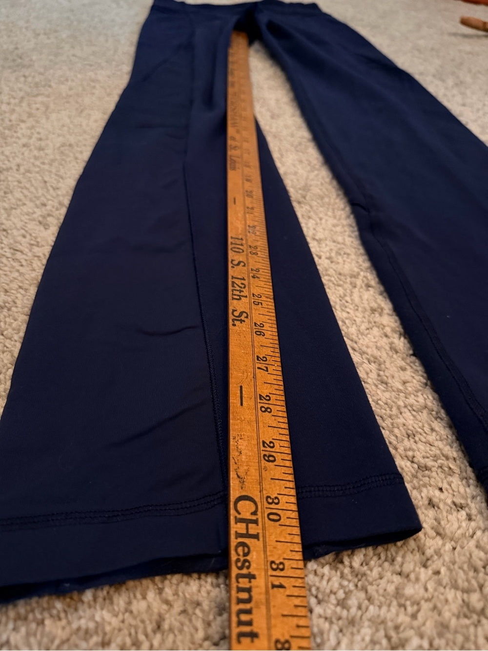 GT-0058 Lululemon Groove High Rise Flare Yoga Pants Navy Blue Size 4