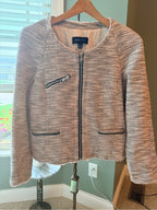 GT-0084 — MNG Mango Casual Bouclé Tweed Zip Jacket XL