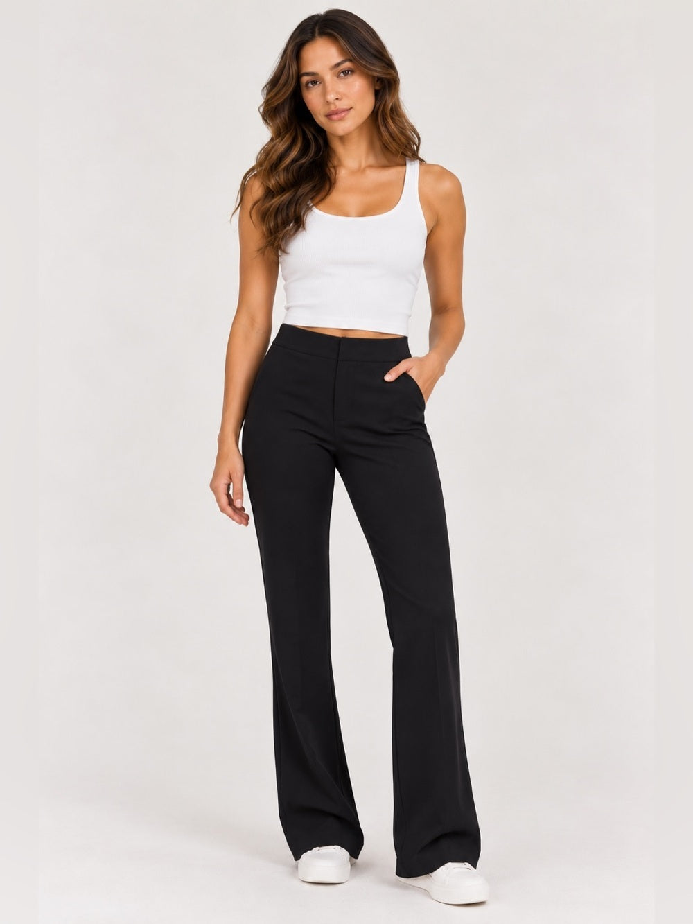 GT-0088 Banana Republic HR Bootcut 365 Sculpted Stretch Black Pants Size 12