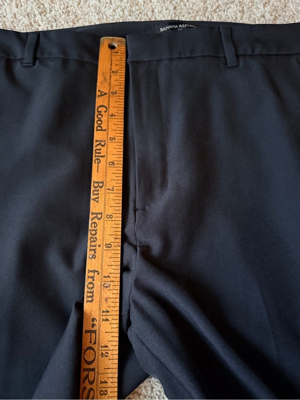 GT-0088 Banana Republic HR Bootcut 365 Sculpted Stretch Black Pants Size 12