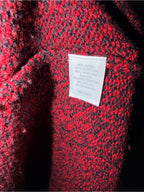 GT-0101 | J.Jill Pure Jill Red Black Marled Wool Blend Long Cardigan XS