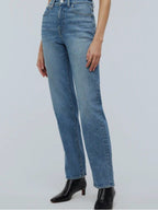 GT-0106 Madewell ’90s Straight Jeans 28 High Rise Medium Wash Stretch Denim