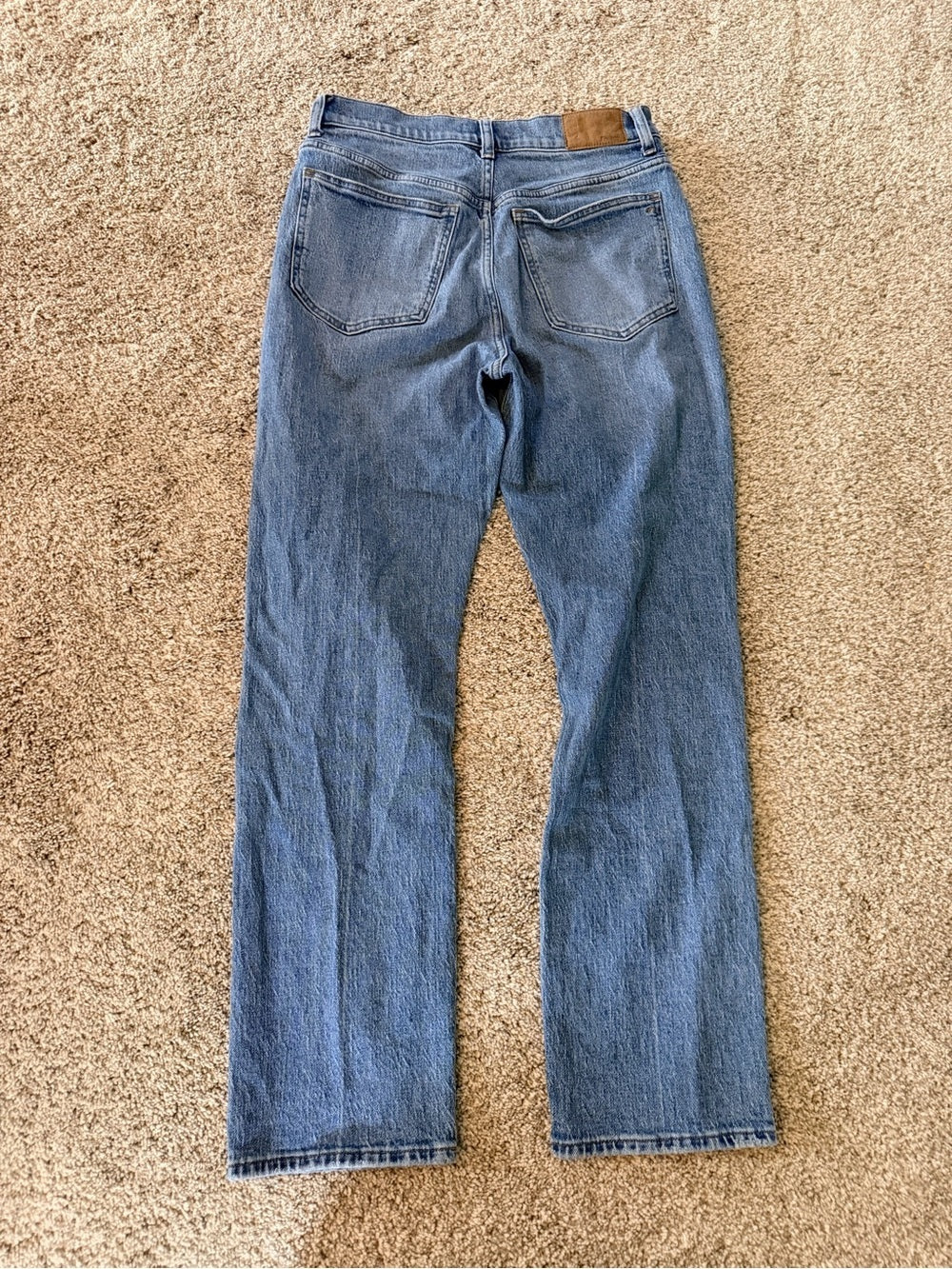 GT-0106 Madewell ’90s Straight Jeans 28 High Rise Medium Wash Stretch Denim