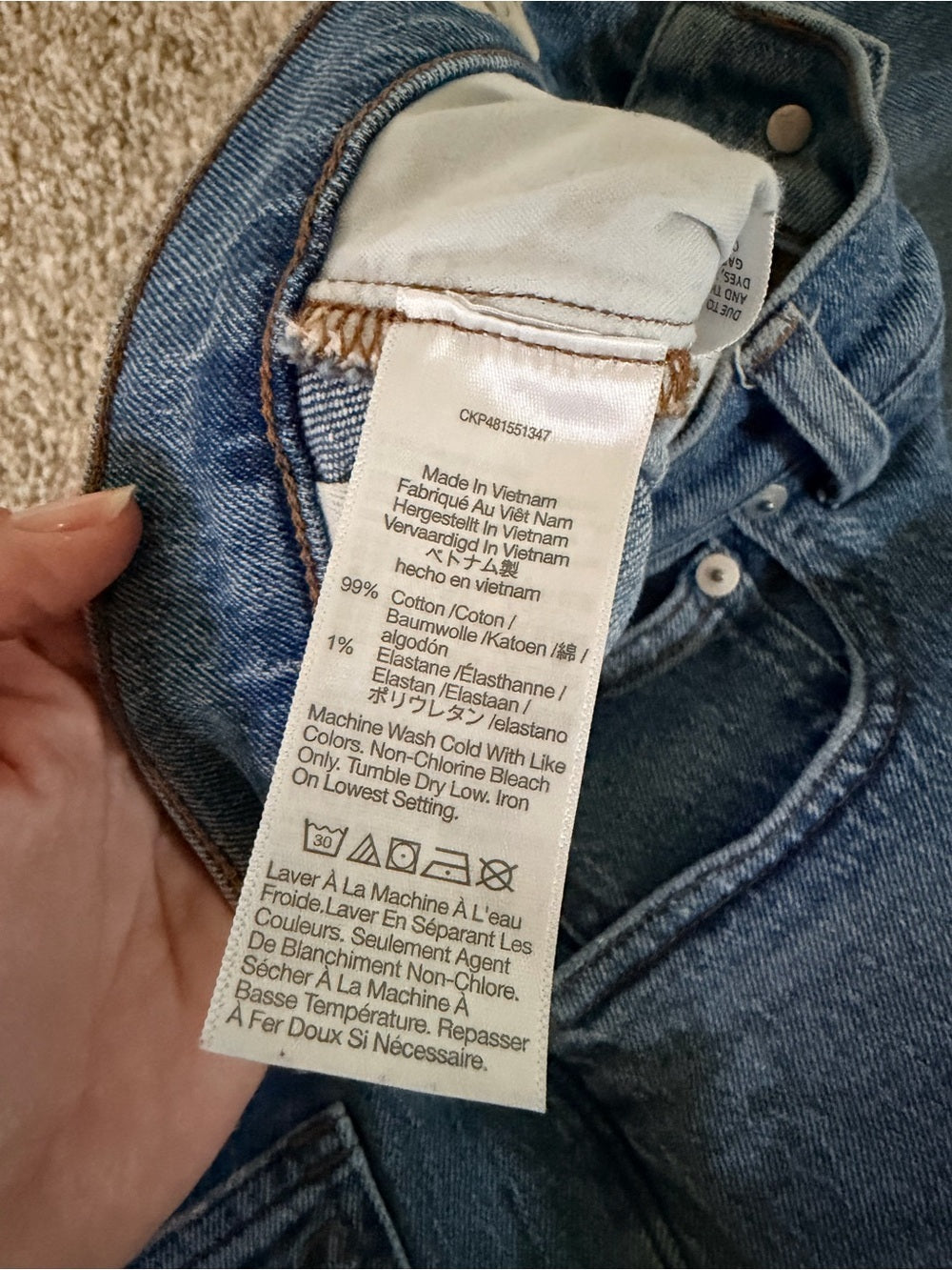 GT-0106 Madewell ’90s Straight Jeans 28 High Rise Medium Wash Stretch Denim