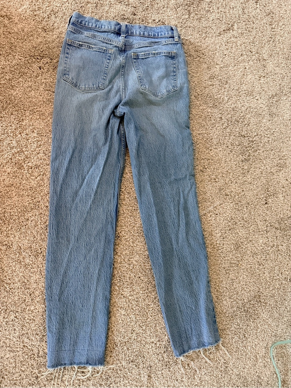 GT-0110 GAP Cheeky Straight High Rise Jeans 29 8T Raw Hem Front Seam