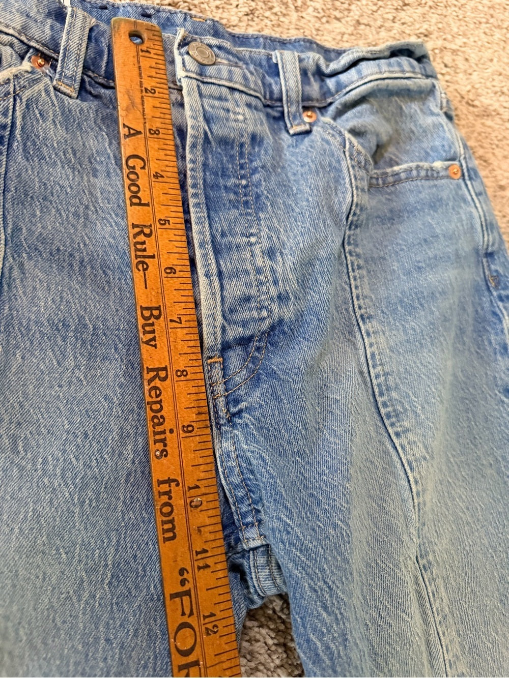 GT-0110 GAP Cheeky Straight High Rise Jeans 29 8T Raw Hem Front Seam