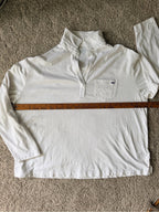 GT0038 Vineyard Vines White Slub Cotton Long Sleeve Polo – Women’s XL