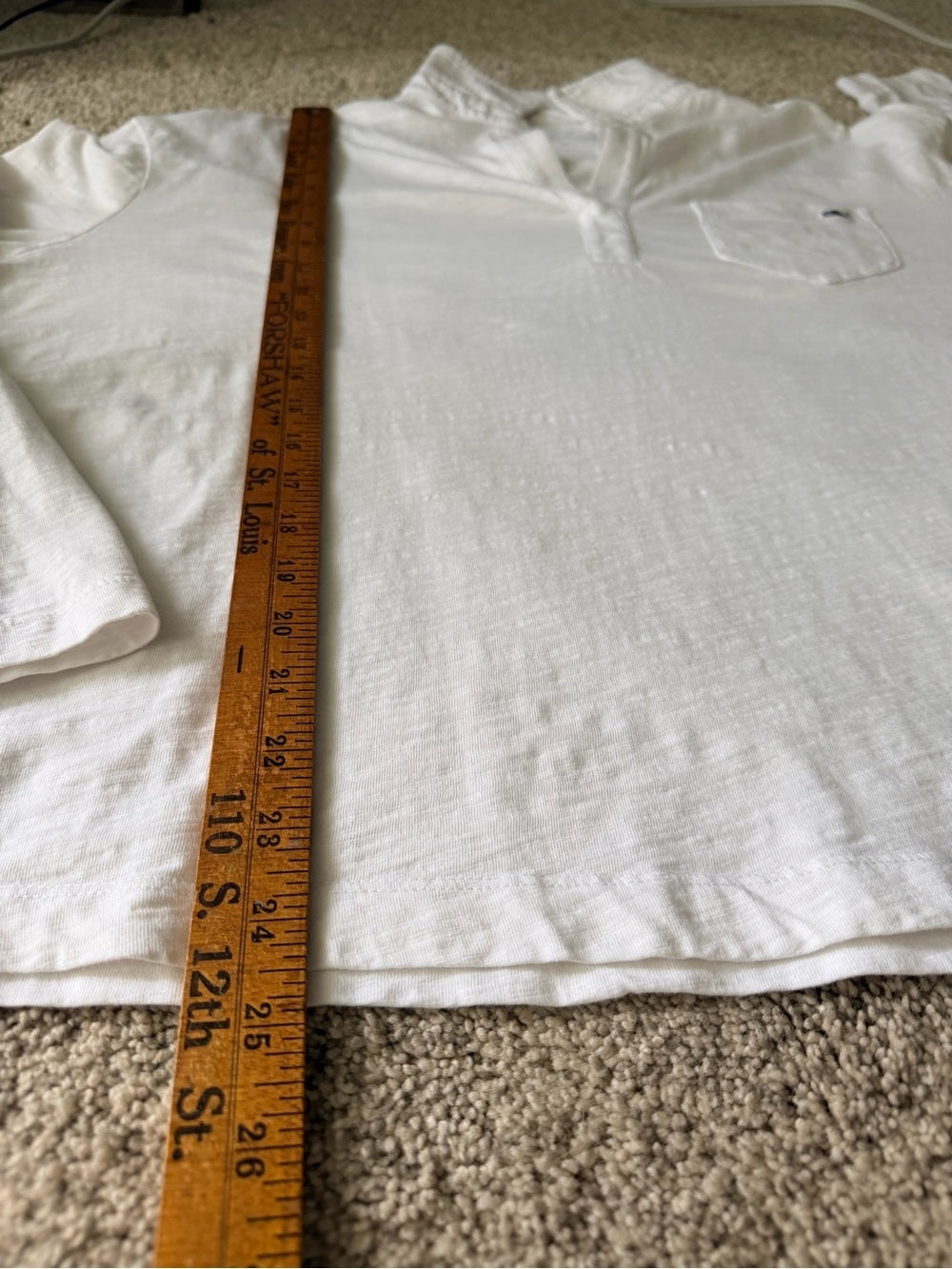 GT0038 Vineyard Vines White Slub Cotton Long Sleeve Polo – Women’s XL