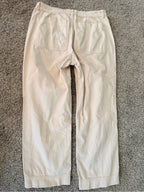GT-0114 Everlane Utility Straight Leg Pants 8 Bone Cream High Rise Crop