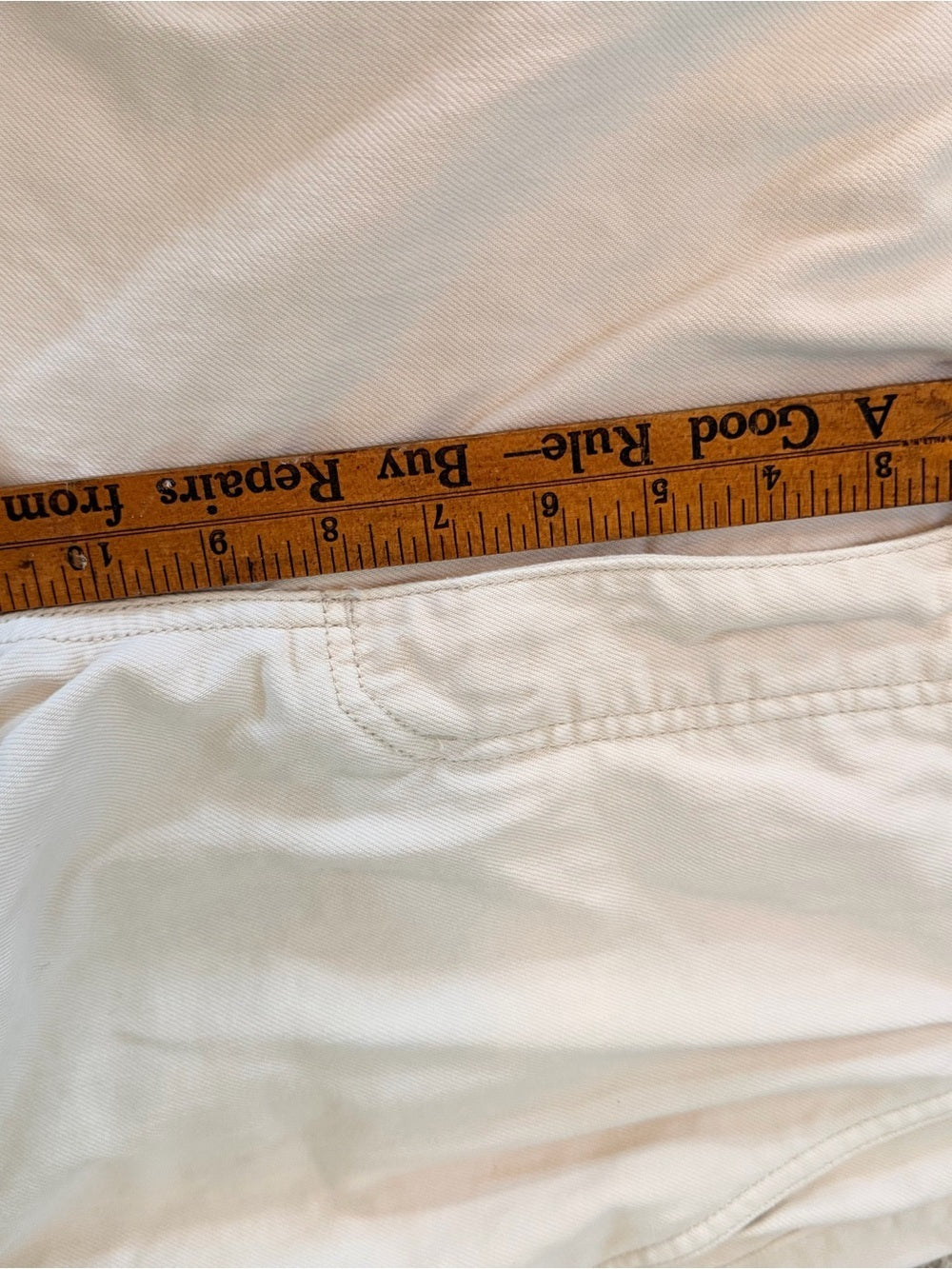 GT-0114 Everlane Utility Straight Leg Pants 8 Bone Cream High Rise Crop