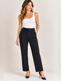GT-0124 Wilfred Black Tailored High-Rise Trousers