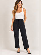 GT-0124 Wilfred Black Tailored High-Rise Trousers