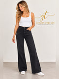 GT-0123 Aritzia Wilfred Free Black High Rise Flare Wide Leg Jeans Size 4