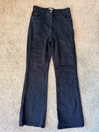 GT-0123 Aritzia Wilfred Free Black High Rise Flare Wide Leg Jeans Size 4