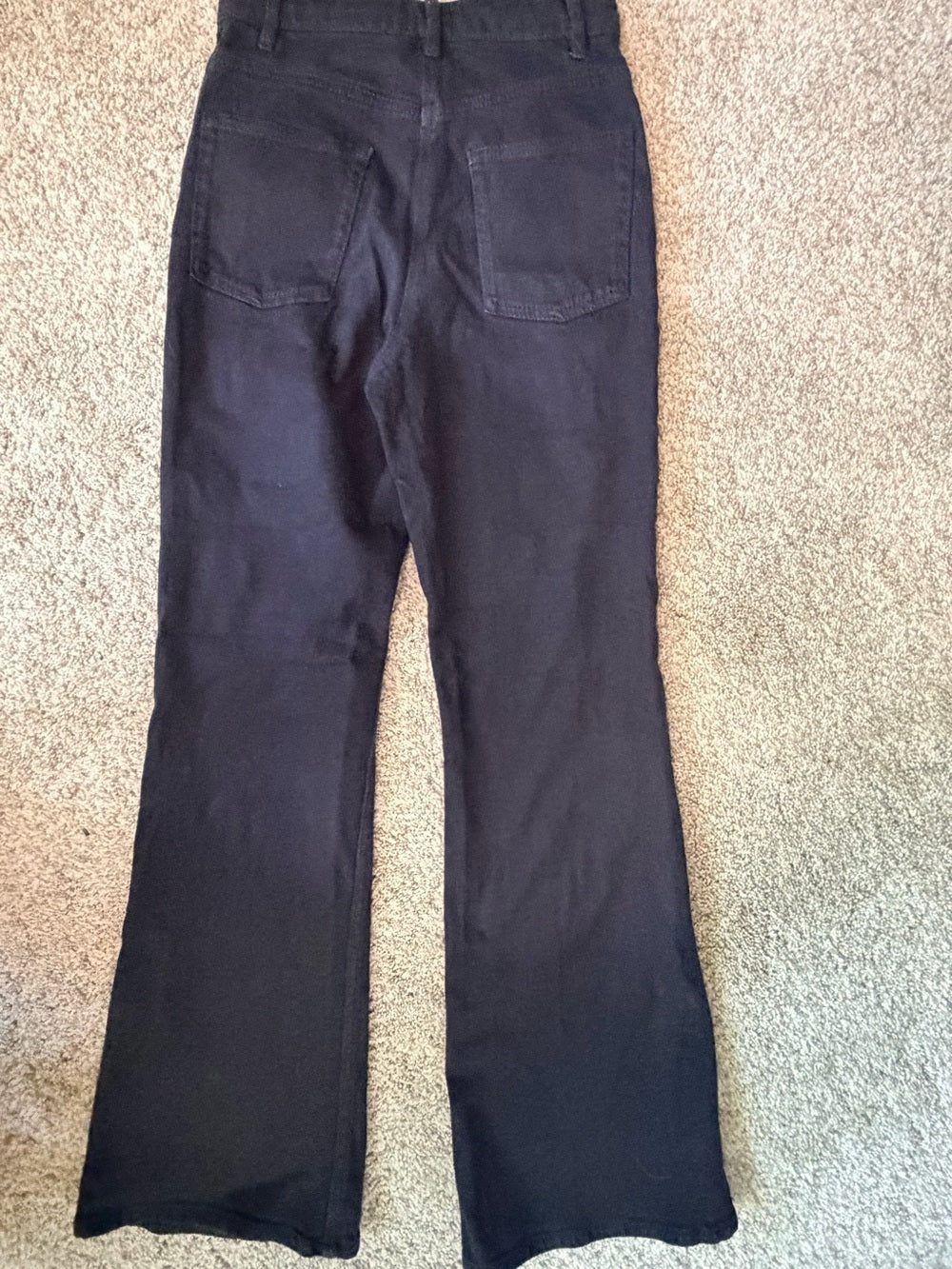 GT-0123 Aritzia Wilfred Free Black High Rise Flare Wide Leg Jeans Size 4