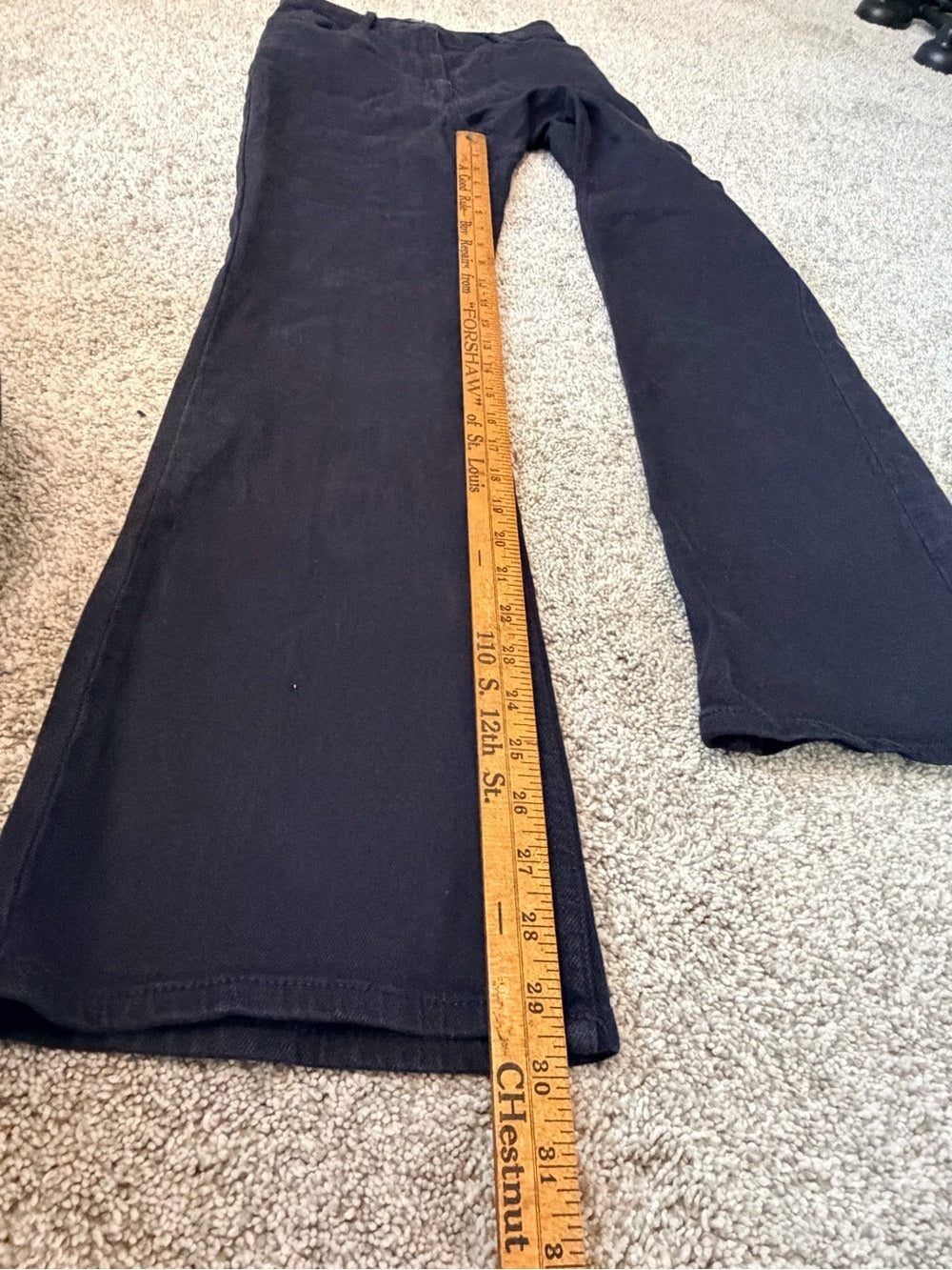 GT-0123 Aritzia Wilfred Free Black High Rise Flare Wide Leg Jeans Size 4
