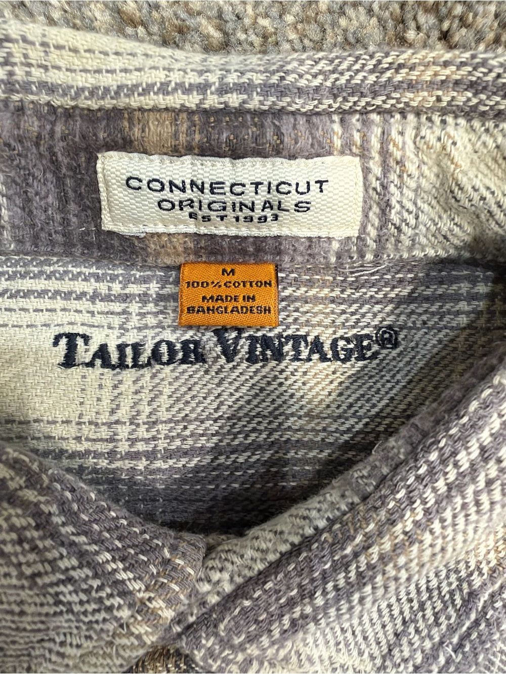 Connecticut Originals Tailor Vintage Plaid Flannel Shirt Men’s M Cotton GT-0005