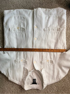GT-0126 Dialogue Linen Cotton Utility Jacket XL White 4 Pocket Coastal Shacket