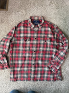 GT-0127 Vintage Polo Sport Ralph Lauren Sportsman XL Plaid Flannel 90s