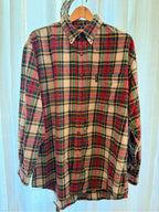GT-0131 Vintage Abercrombie Big Shirt Plaid Flannel 100% Cotton Oversized