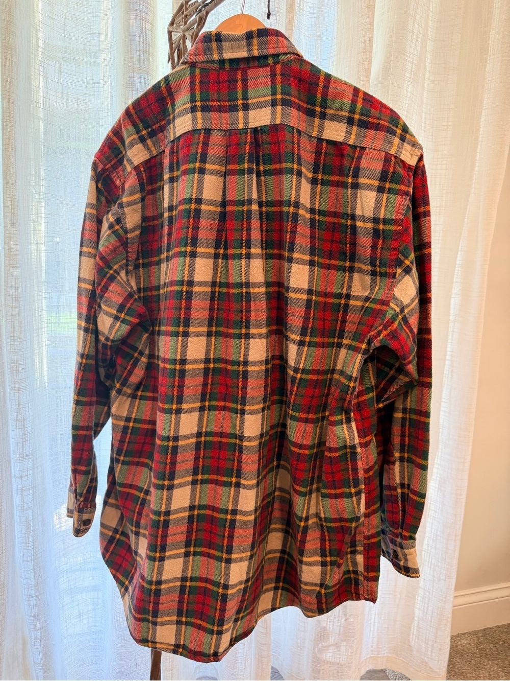 GT-0131 Vintage Abercrombie Big Shirt Plaid Flannel 100% Cotton Oversized