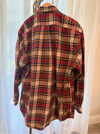 GT-0131 Vintage Abercrombie Big Shirt Plaid Flannel 100% Cotton Oversized