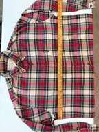 GT-0131 Vintage Abercrombie Big Shirt Plaid Flannel 100% Cotton Oversized